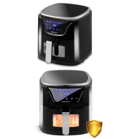 Frytkownica beztłuszczowa Air fryer BD-652 czarno-srebrna Frytkownica beztłuszczowa Air fryer BD-652 czarno-srebrna