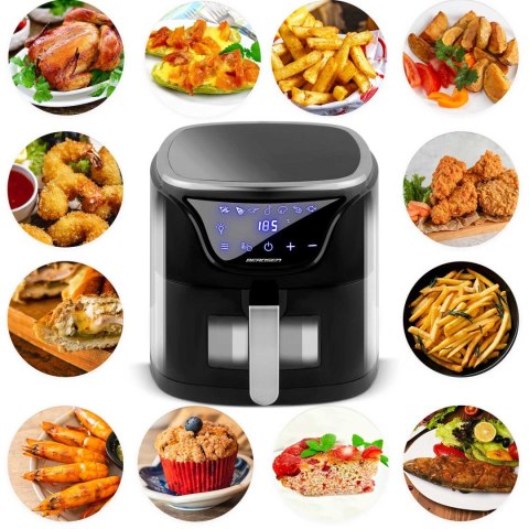 Frytkownica beztłuszczowa Air fryer BD-652 czarno-srebrna Frytkownica beztłuszczowa Air fryer BD-652 czarno-srebrna