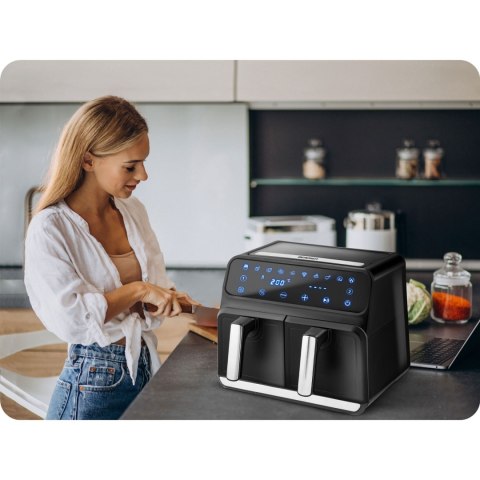Frytkownica beztłuszczowa Air fryer BD-653 czarno-srebrna Frytkownica beztłuszczowa Air fryer BD-653 czarno-srebrna