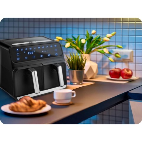 Frytkownica beztłuszczowa Air fryer BD-653 czarno-srebrna Frytkownica beztłuszczowa Air fryer BD-653 czarno-srebrna