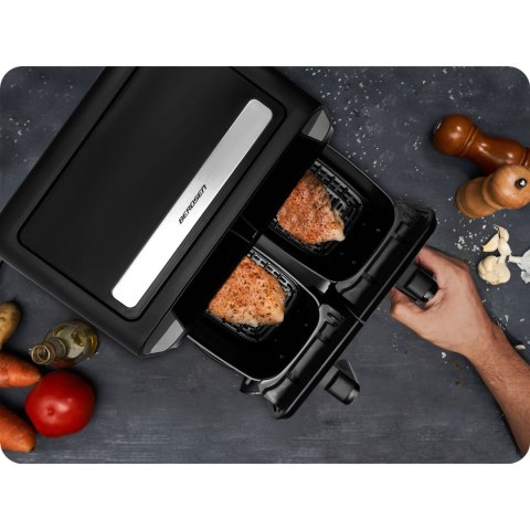 Frytkownica beztłuszczowa Air fryer BD-653 czarno-srebrna Frytkownica beztłuszczowa Air fryer BD-653 czarno-srebrna
