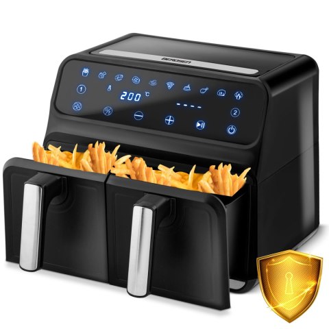 Frytkownica beztłuszczowa Air fryer BD-653 czarno-srebrna Frytkownica beztłuszczowa Air fryer BD-653 czarno-srebrna