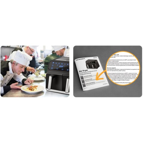 Frytkownica beztłuszczowa Air fryer BD-653 czarno-srebrna Frytkownica beztłuszczowa Air fryer BD-653 czarno-srebrna