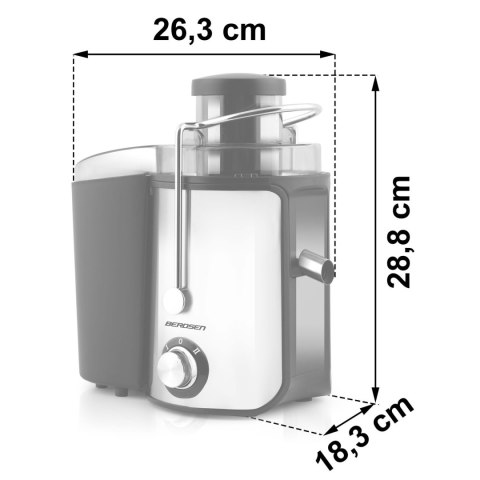 Sokowirówka 600W BD-750 Berdsen czarna Sokowirówka 600W BD-750 Berdsen czarna