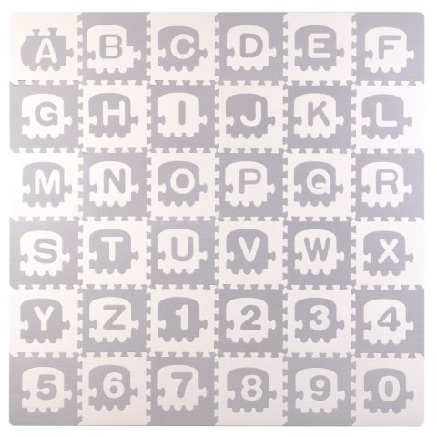 Duża mata piankowa, puzzle, pociąg, literki 36 szt Duża mata piankowa, puzzle, pociąg, literki 36 szt