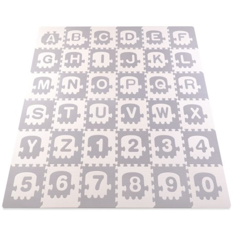 Duża mata piankowa, puzzle, pociąg, literki 36 szt Duża mata piankowa, puzzle, pociąg, literki 36 szt