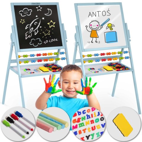Magnetyczna kredowa tablica obrotowa Ricokids - niebieska Magnetyczna kredowa tablica obrotowa Ricokids - niebieska