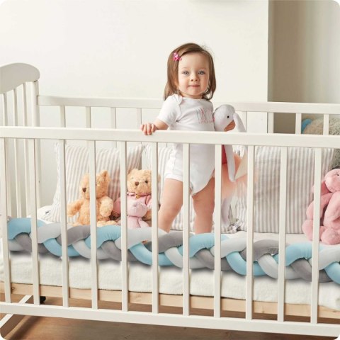 Otulacz do łóżeczka Ricokids 2m - niebiesko-szary Otulacz do łóżeczka Ricokids 2m - niebiesko-szary