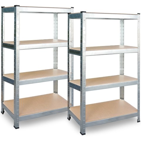 Regał metalowy magazynowy zestaw 2 szt 180 x 90 x 40 cm Plonos PL-702 Regał metalowy magazynowy zestaw 2 szt 180 x 90 x 40 cm Plonos PL-702