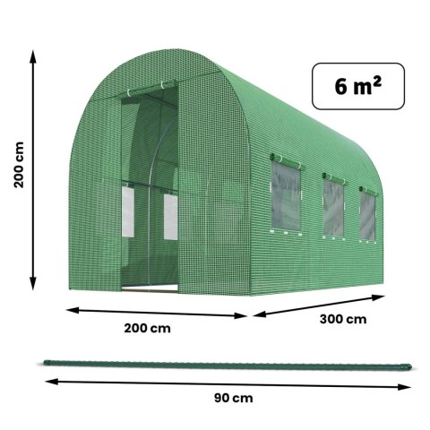 Tunel ogrodowy 2x3m 6m2 Plonos Tunel ogrodowy 2x3m 6m2 Plonos