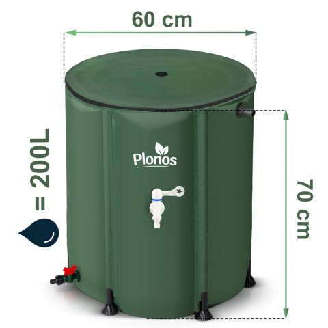 Zbiornik na deszczówkę 200 l Plonos PL-520 Zbiornik na deszczówkę 200 l Plonos PL-520