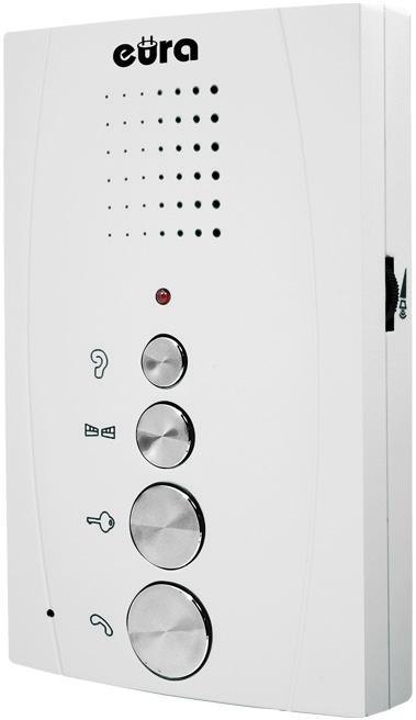 DOMOFON ''EURA'' ADP-51A3 ''DIFESA'' - 1-rodzinny, 2 unifony, interkom, biały DOMOFON ''EURA'' ADP-51A3 ''DIFESA'' - 1-rodzinny, 2 unifony, interkom, biały