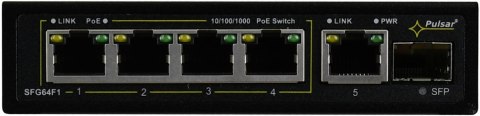 Switch 6-portowy PULSAR SFG64F1 do 4 kamer IP Switch 6-portowy PULSAR SFG64F1 do 4 kamer IP