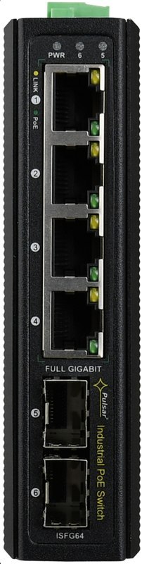 Switch przemysłowy ISFG64 PULSAR (4xPoE, 2xSFP) Switch przemysłowy ISFG64 PULSAR (4xPoE, 2xSFP)