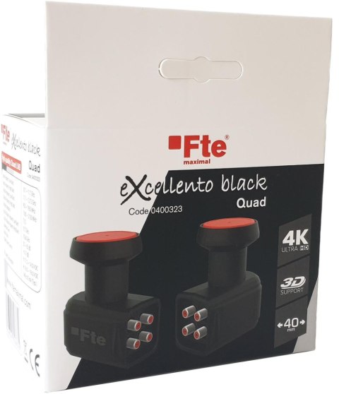 Konwerter Quad FTE eXcellento Black LTEv 0,1 dB Konwerter Quad FTE eXcellento Black LTEv 0,1 dB