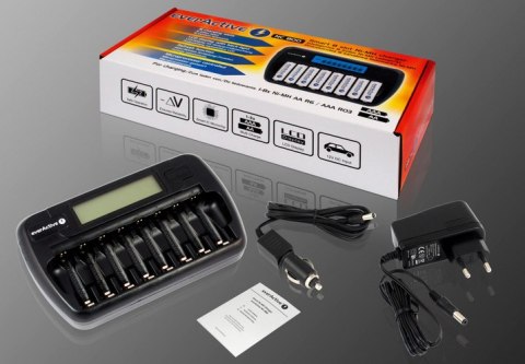 Ładowarka do 8 akumulatorków AA / AAA everActive NC-800 Ładowarka do 8 akumulatorków AA / AAA everActive NC-800