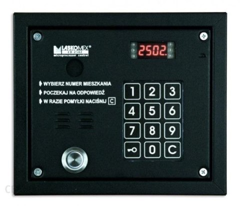 Laskomex CP-2503TP czarna Panel audio z czytnikiem kluczy "Dallas" Laskomex CP-2503TP czarna Panel audio z czytnikiem kluczy "Dallas"