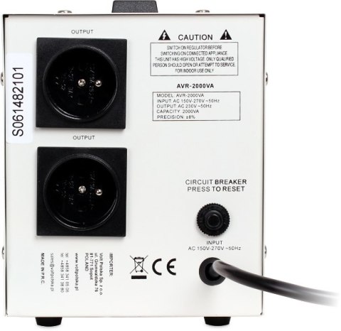 STABILIZATOR NAPIĘCIA VOLT POLSKA AVR 2000 STABILIZATOR NAPIĘCIA VOLT POLSKA AVR 2000