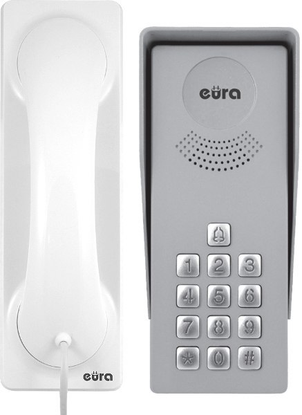 DOMOFON ''EURA'' ADP-36A3 ''INGRESSO BIANCO'' - 1-rodzinny, kaseta zewnętrzna z szyfratorem DOMOFON ''EURA'' ADP-36A3 ''INGRESSO BIANCO'' - 1-rodzinny, kaseta zewnętrzna z szyfratorem