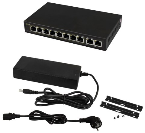 SWITCH POE PULSAR SG108 10-PORTÓW (8xPoE + 2xUPLINK) SWITCH POE PULSAR SG108 10-PORTÓW (8xPoE + 2xUPLINK)