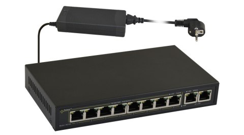 SWITCH POE PULSAR SG108 10-PORTÓW (8xPoE + 2xUPLINK) SWITCH POE PULSAR SG108 10-PORTÓW (8xPoE + 2xUPLINK)