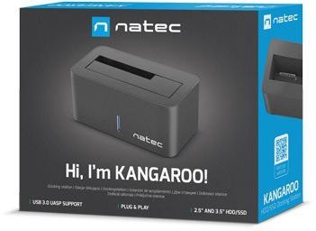 Stacja dokująca Natec Kangaroo SATA 2.5/3,5cala USB 3.0 + zasilacz Stacja dokująca Natec Kangaroo SATA 2.5/3,5cala USB 3.0 + zasilacz