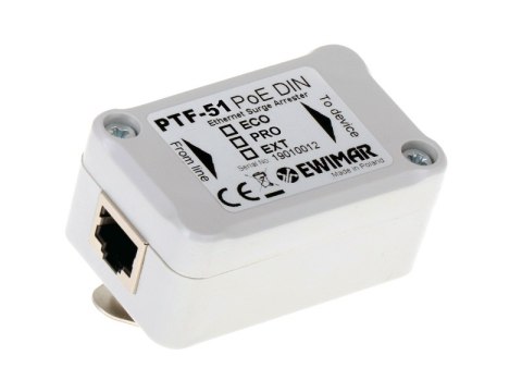 Zabezpieczenie LAN serii PRO na szynę DIN EWIMAR PTF-51-PRO/PoE/DIN Zabezpieczenie LAN serii PRO na szynę DIN EWIMAR PTF-51-PRO/PoE/DIN