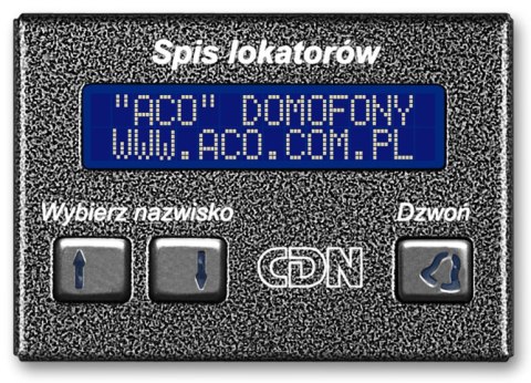 ACO CDN-230E GR Elektroniczny spis lokatorów grafit ACO CDN-230E GR Elektroniczny spis lokatorów grafit