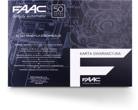 Zestaw Delta 3 - FAAC 741 do 900kg bram przesuwnych Zestaw Delta 3 - FAAC 741 do 900kg bram przesuwnych