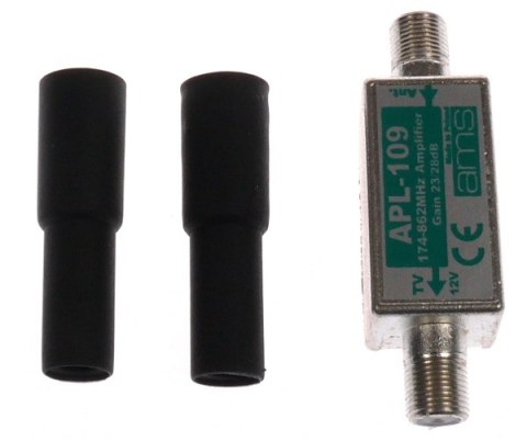 Wzmacniacz ant. APL-109e 27/29dB ekranowany Wzmacniacz ant. APL-109e 27/29dB ekranowany