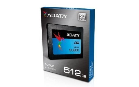 ADATA | Ultimate SU800 | 512 GB | Format SSD 2,5" | Interfejs SSD SATA | Prędkość odczytu 560 MB/s | Prędkość zapisu 520 MB/s ADATA | Ultimate SU800 | 512 GB | Format SSD 2,5" | Interfejs SSD SATA | Prędkość odczytu 560 MB/s | Prędkość zapisu 520 MB/s