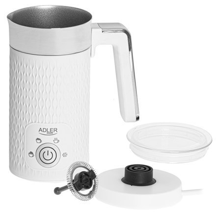 Adler | AD 4494 | Spieniacz do mleka | 500 W | Spieniacz do mleka | Biały Adler | AD 4494 | Spieniacz do mleka | 500 W | Spieniacz do mleka | Biały
