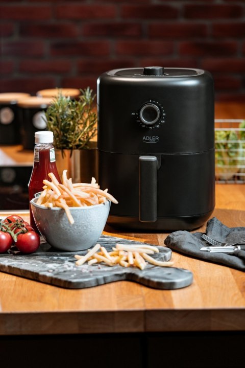 Adler | AD 6310 | Airfryer | Moc 2200 W | Pojemność 3 L | Technologia cyrkulacji gorącego powietrza | Czarny Adler | AD 6310 | Airfryer | Moc 2200 W | Pojemność 3 L | Technologia cyrkulacji gorącego powietrza | Czarny