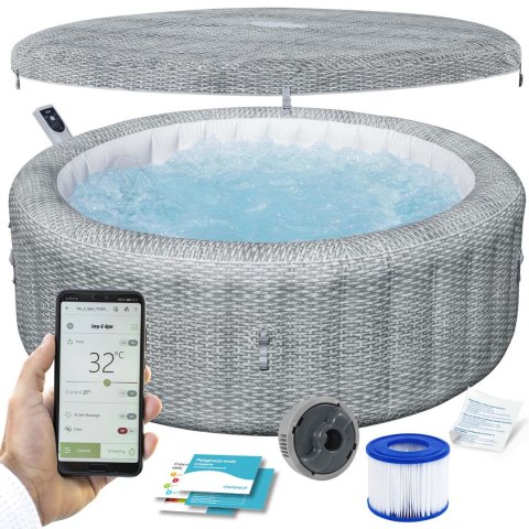 Dmuchane SPA Lay-Z Bali Grey 6 osobowe Bestway 6001N Dmuchane SPA Lay-Z Bali Grey 6 osobowe Bestway 6001N