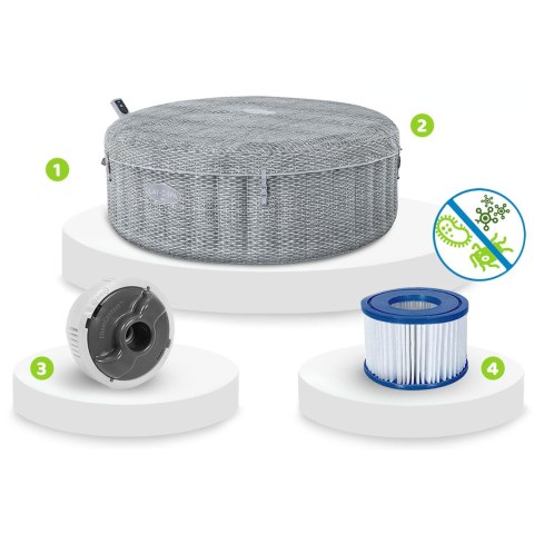 Dmuchane SPA Lay-Z Bali Grey 6 osobowe Bestway 6001N Dmuchane SPA Lay-Z Bali Grey 6 osobowe Bestway 6001N