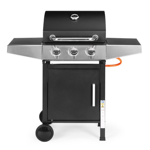 Grill gazowy ogrodowy 10.2 kW duży ruszt 3 palniki termometr reduktor MultiGarden Grill gazowy ogrodowy 10.2 kW duży ruszt 3 palniki termometr reduktor MultiGarden