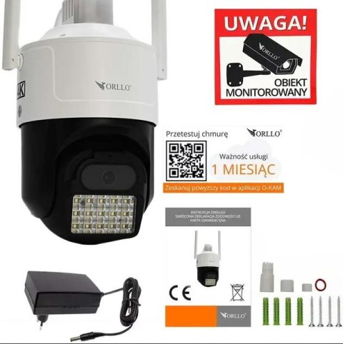 Kamera IP ORLLO Z17 Ultra 4K zewnętrzna obrotowa GSM na kartę SIM Kamera IP ORLLO Z17 Ultra 4K zewnętrzna obrotowa GSM na kartę SIM