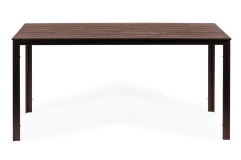 Stół ogrodowy 6-osobowy 156x78 cm polywood meble na taras brązowy Stół ogrodowy 6-osobowy 156x78 cm polywood meble na taras brązowy