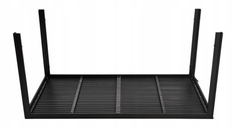 Stół ogrodowy 6-osobowy 156x78 cm polywood meble na taras czarny Stół ogrodowy 6-osobowy 156x78 cm polywood meble na taras czarny