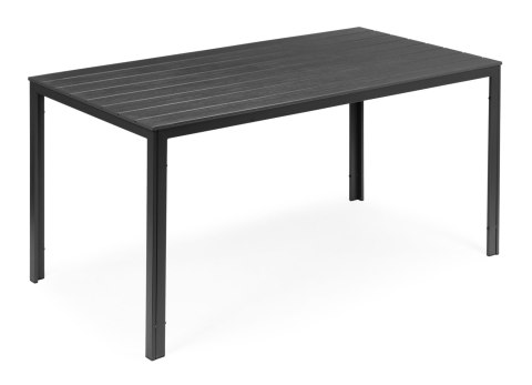 Stół ogrodowy 6-osobowy 156x78 cm polywood meble na taras szary Stół ogrodowy 6-osobowy 156x78 cm polywood meble na taras szary