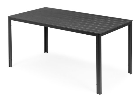 Stół ogrodowy 6-osobowy 156x78 cm polywood meble na taras szary Stół ogrodowy 6-osobowy 156x78 cm polywood meble na taras szary