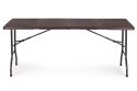 Zestaw cateringowy stół bankietowy 180 cm + 2 ławki brąz ModernHome
