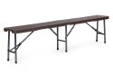 Zestaw cateringowy stół bankietowy 180 cm + 2 ławki brąz ModernHome