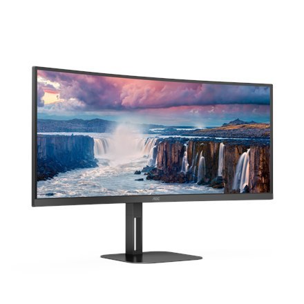 AOC | CU34V5C/BK | 34 " | VA | WQHD | 21:9 | 4 ms | 300 cd/m² | Porty HDMI w ilości 1 | 100 Hz AOC | CU34V5C/BK | 34 " | VA | WQHD | 21:9 | 4 ms | 300 cd/m² | Porty HDMI w ilości 1 | 100 Hz