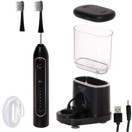 Adler | Szczoteczka soniczna 2 w 1 do nitkowania wodą | AD 2180b | Akumulatorowa | Dla dorosłych | Liczba główek szczoteczki w z Adler | Szczoteczka soniczna 2 w 1 do nitkowania wodą | AD 2180b | Akumulatorowa | Dla dorosłych | Liczba główek szczoteczki w z