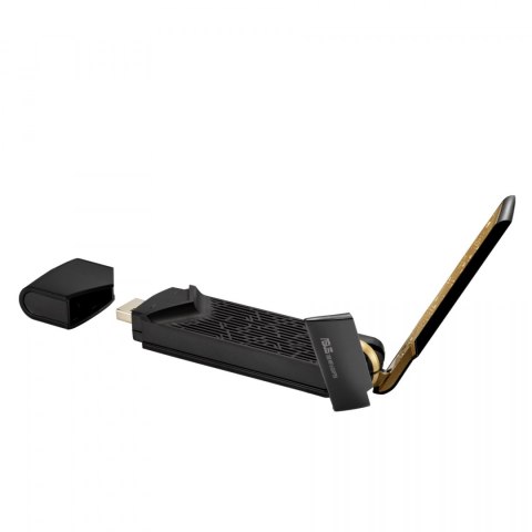 Asus | Wireless Dual-band | USB-AX56 AX1800 | 802.11ax | 1201+574 Mbit/s | Mbit/s | Porty Ethernet LAN (RJ-45) | Obsługa sieci m Asus | Wireless Dual-band | USB-AX56 AX1800 | 802.11ax | 1201+574 Mbit/s | Mbit/s | Porty Ethernet LAN (RJ-45) | Obsługa sieci m