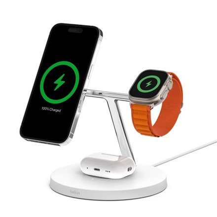 Belkin | Pro MagSafe 3w1 Wireless Charging Stand + zasilacz sieciowy | BOOST CHARGE Belkin | Pro MagSafe 3w1 Wireless Charging Stand + zasilacz sieciowy | BOOST CHARGE
