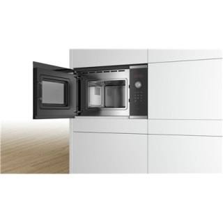 Bosch | BFL523MS0 | Kuchenka mikrofalowa | Do zabudowy | 20 L | 800 W | Stal nierdzewna/czarny
