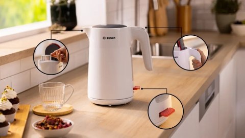 Bosch Kettle | TWK2M161 MyMoment | Electric | 2400 W | 1.7 L | Plastic | 360° rotational base | White Bosch Kettle | TWK2M161 MyMoment | Electric | 2400 W | 1.7 L | Plastic | 360° rotational base | White