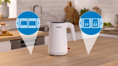 Bosch Kettle | TWK2M161 MyMoment | Electric | 2400 W | 1.7 L | Plastic | 360° rotational base | White Bosch Kettle | TWK2M161 MyMoment | Electric | 2400 W | 1.7 L | Plastic | 360° rotational base | White